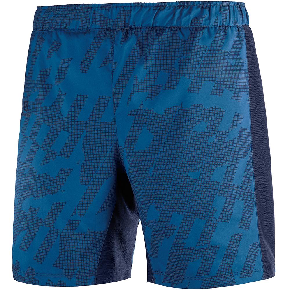 Salomon Singapore Mens Shorts - AGILE 2IN 1 M Blue | 58290-AUYM